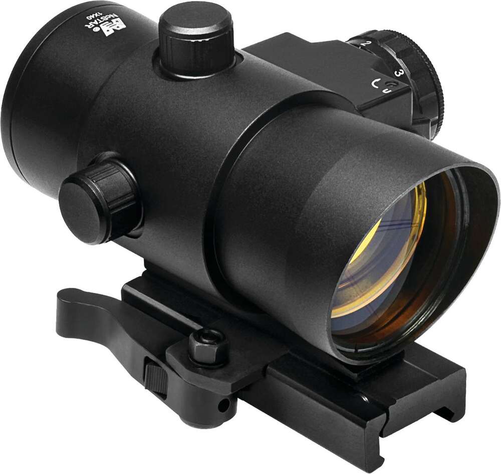 Sights Lasers NC Star Ready Series 1X40 RED DOT SIGHT WITH BUILT IN RED LASER/QUICK RELEASE WEAVER MOUNT